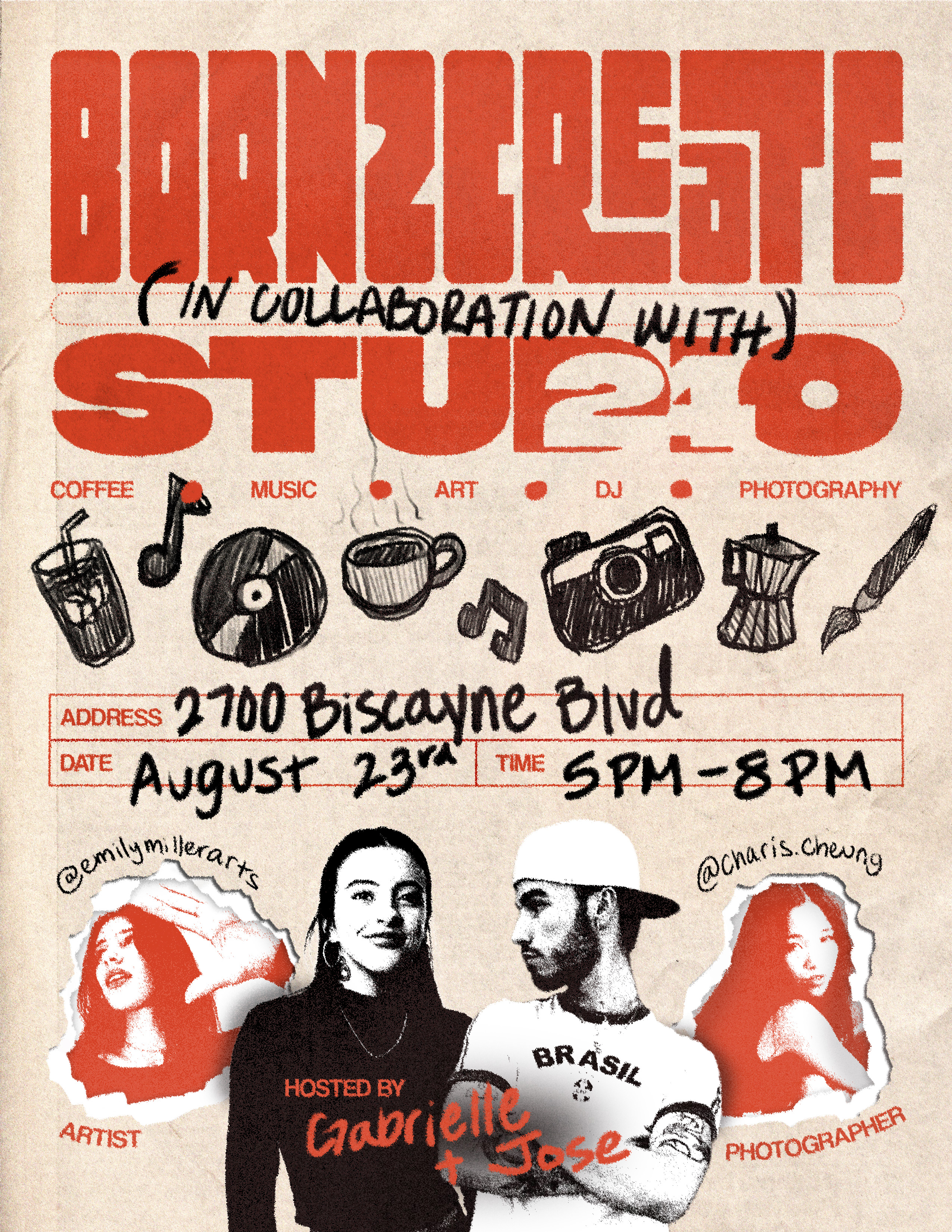 Born2Create x Studio24 event poster